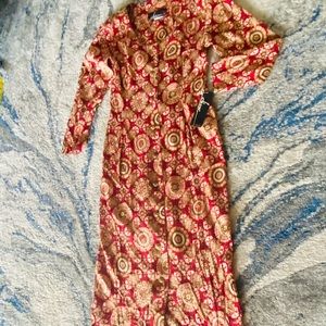 Elise~ 3/4 Sleeve Lace-Up Back Dress 9/10